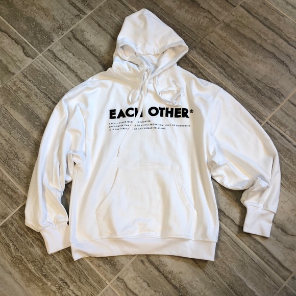 Each X Other Signature Logo-Print Hoodie Small - Picture 1 of 11